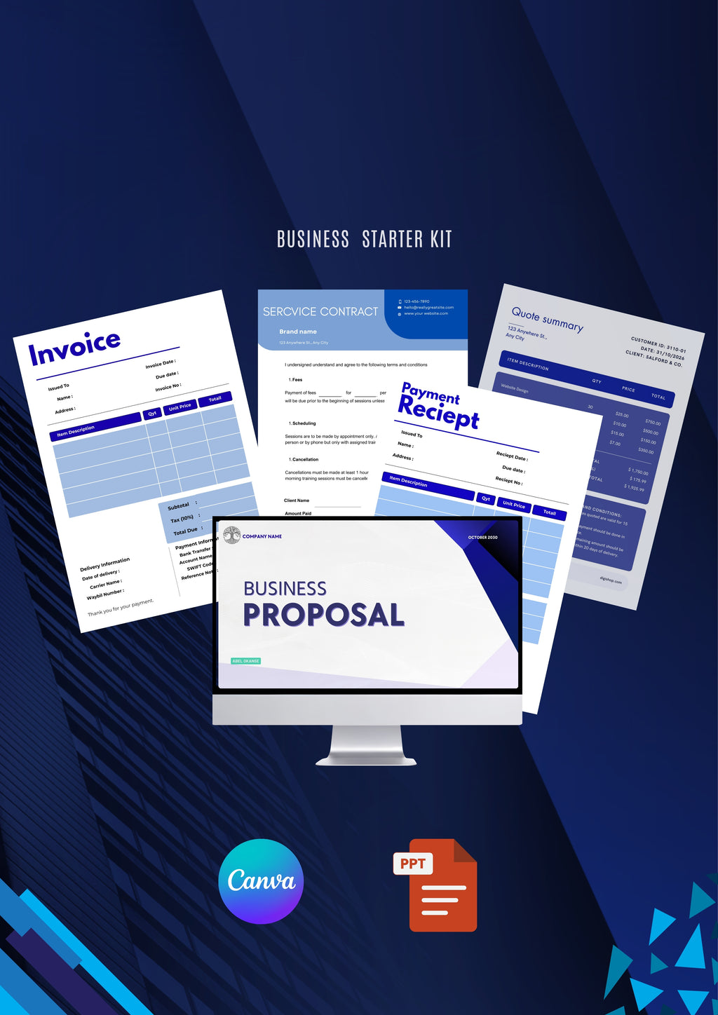 Complete Business Templates Pack - Ready-to-Use Documents for Entrepreneurs